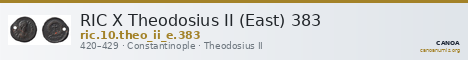 RIC X Theodosius II (East) 383 — CANOA