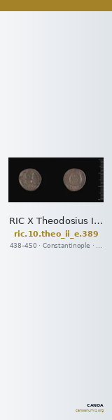 RIC X Theodosius II (East) 389 — CANOA
