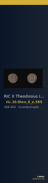 RIC X Theodosius II (East) 389 — CANOA