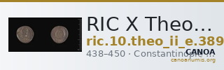 RIC X Theodosius II (East) 389 — CANOA