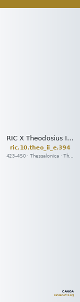 RIC X Theodosius II (East) 394 — CANOA
