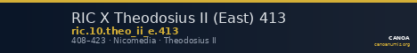 RIC X Theodosius II (East) 413 — CANOA