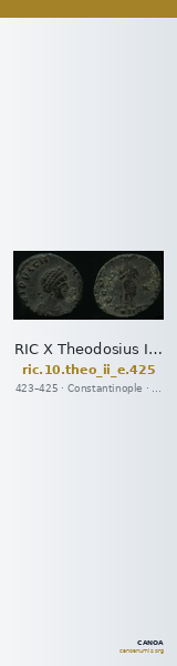RIC X Theodosius II (East) 425 — CANOA