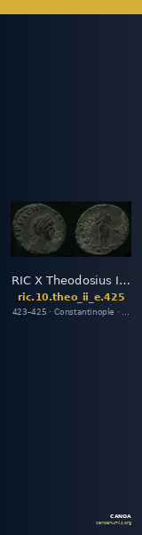 RIC X Theodosius II (East) 425 — CANOA