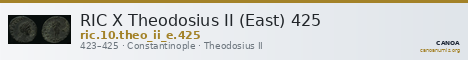 RIC X Theodosius II (East) 425 — CANOA