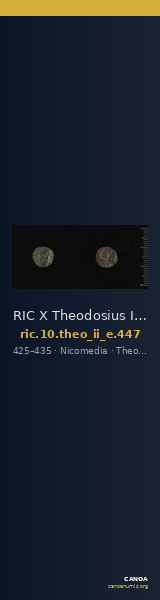 RIC X Theodosius II (East) 447 — CANOA