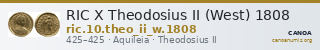 RIC X Theodosius II (West) 1808 — CANOA
