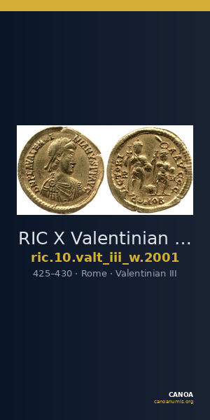 RIC X Valentinian III 2001 — CANOA