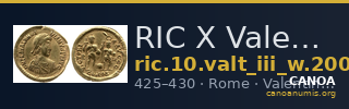 RIC X Valentinian III 2001 — CANOA