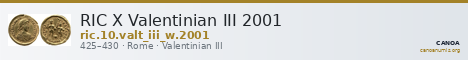 RIC X Valentinian III 2001 — CANOA