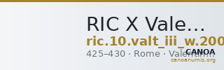 RIC X Valentinian III 2003 — CANOA