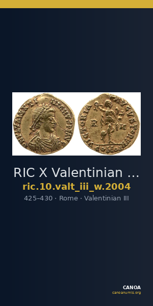 RIC X Valentinian III 2004 — CANOA