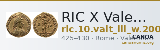 RIC X Valentinian III 2004 — CANOA