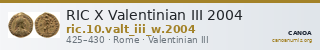 RIC X Valentinian III 2004 — CANOA