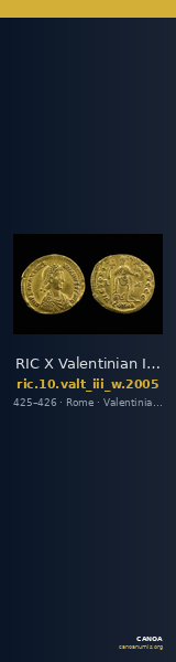 RIC X Valentinian III 2005 — CANOA