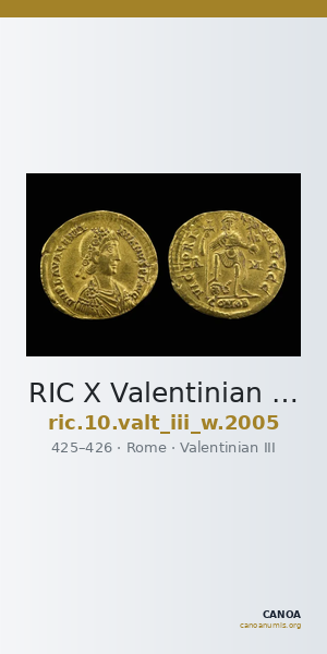 RIC X Valentinian III 2005 — CANOA