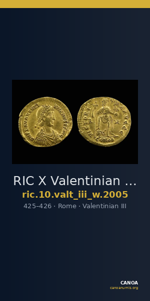 RIC X Valentinian III 2005 — CANOA