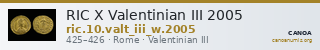 RIC X Valentinian III 2005 — CANOA