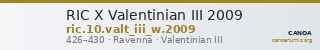 RIC X Valentinian III 2009 — CANOA