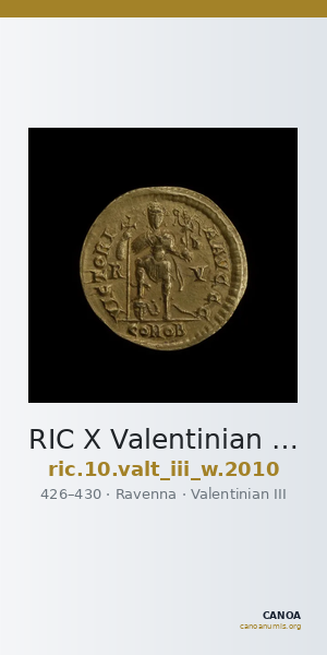 RIC X Valentinian III 2010 — CANOA