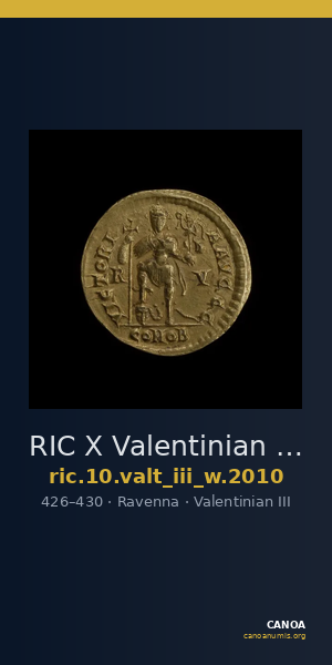 RIC X Valentinian III 2010 — CANOA