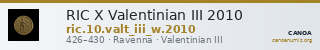 RIC X Valentinian III 2010 — CANOA