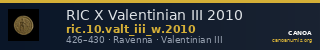 RIC X Valentinian III 2010 — CANOA