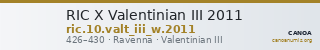 RIC X Valentinian III 2011 — CANOA