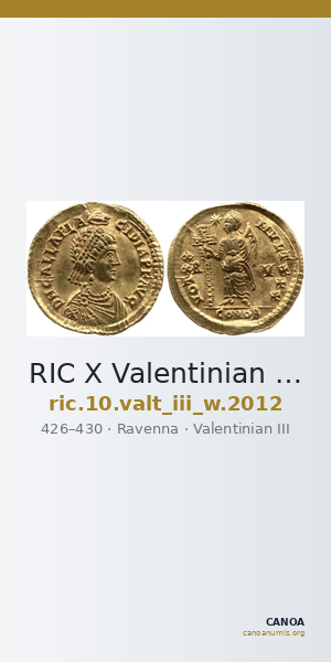 RIC X Valentinian III 2012 — CANOA