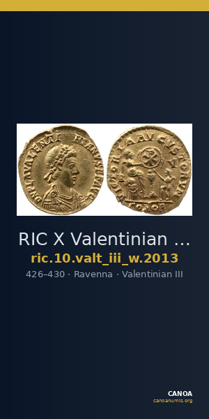 RIC X Valentinian III 2013 — CANOA
