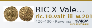 RIC X Valentinian III 2013 — CANOA
