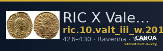 RIC X Valentinian III 2013 — CANOA