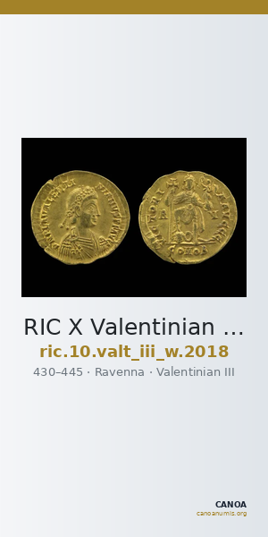 RIC X Valentinian III 2018 — CANOA
