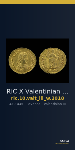 RIC X Valentinian III 2018 — CANOA