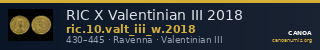 RIC X Valentinian III 2018 — CANOA
