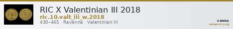 RIC X Valentinian III 2018 — CANOA