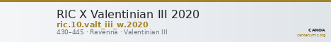 RIC X Valentinian III 2020 — CANOA