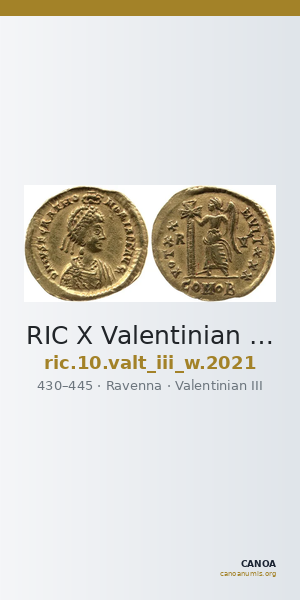 RIC X Valentinian III 2021 — CANOA