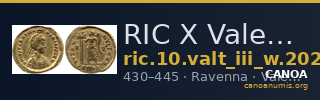 RIC X Valentinian III 2021 — CANOA