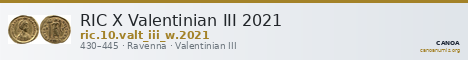 RIC X Valentinian III 2021 — CANOA