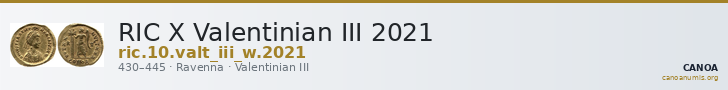RIC X Valentinian III 2021 — CANOA