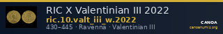 RIC X Valentinian III 2022 — CANOA