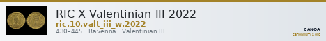 RIC X Valentinian III 2022 — CANOA