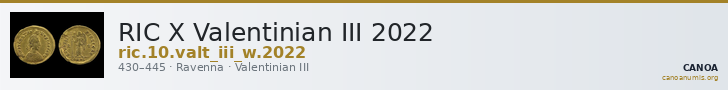 RIC X Valentinian III 2022 — CANOA