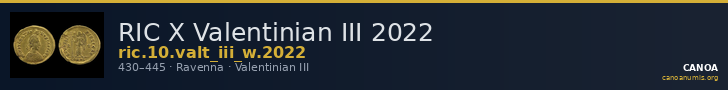 RIC X Valentinian III 2022 — CANOA