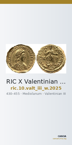 RIC X Valentinian III 2025 — CANOA