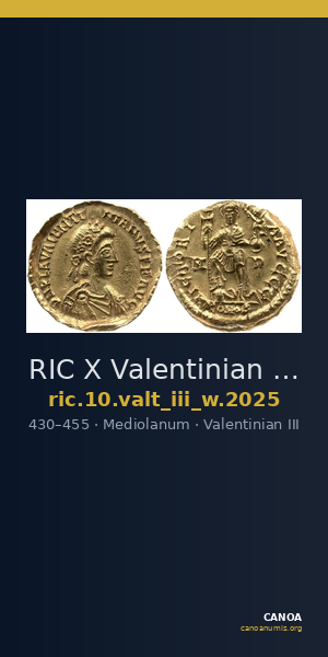 RIC X Valentinian III 2025 — CANOA
