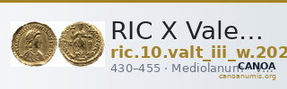 RIC X Valentinian III 2025 — CANOA