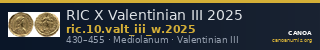RIC X Valentinian III 2025 — CANOA