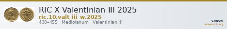 RIC X Valentinian III 2025 — CANOA